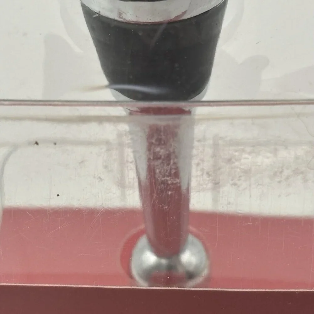 Pier 1 Imports Art Glass Penguin Wine Bottle Stopper Christmas Holiday Santa Hat